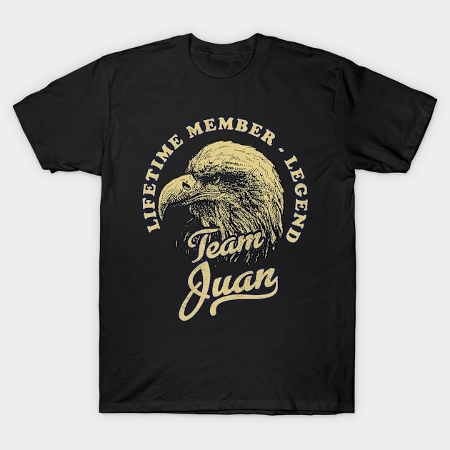 Juan Name - Lifetime Member Legend - Eagle T-Shirt by Stacy Peters Art